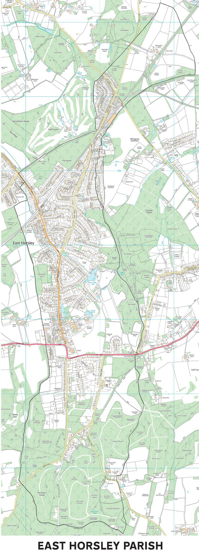 East Horsley Parish Boundary Map